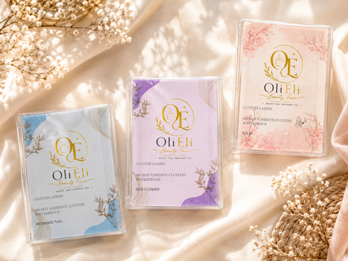 OliEli Beauty Face Complete DIY Lash Extension Starter Set | Iris Flower, Mermaid Tail & Tulip Clusters